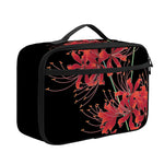 Red And Yellow Japanese Amaryllis Print Portable Lunch Bag