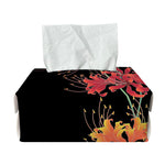 Red And Yellow Japanese Amaryllis Print Rectangle Tissue Box Cover