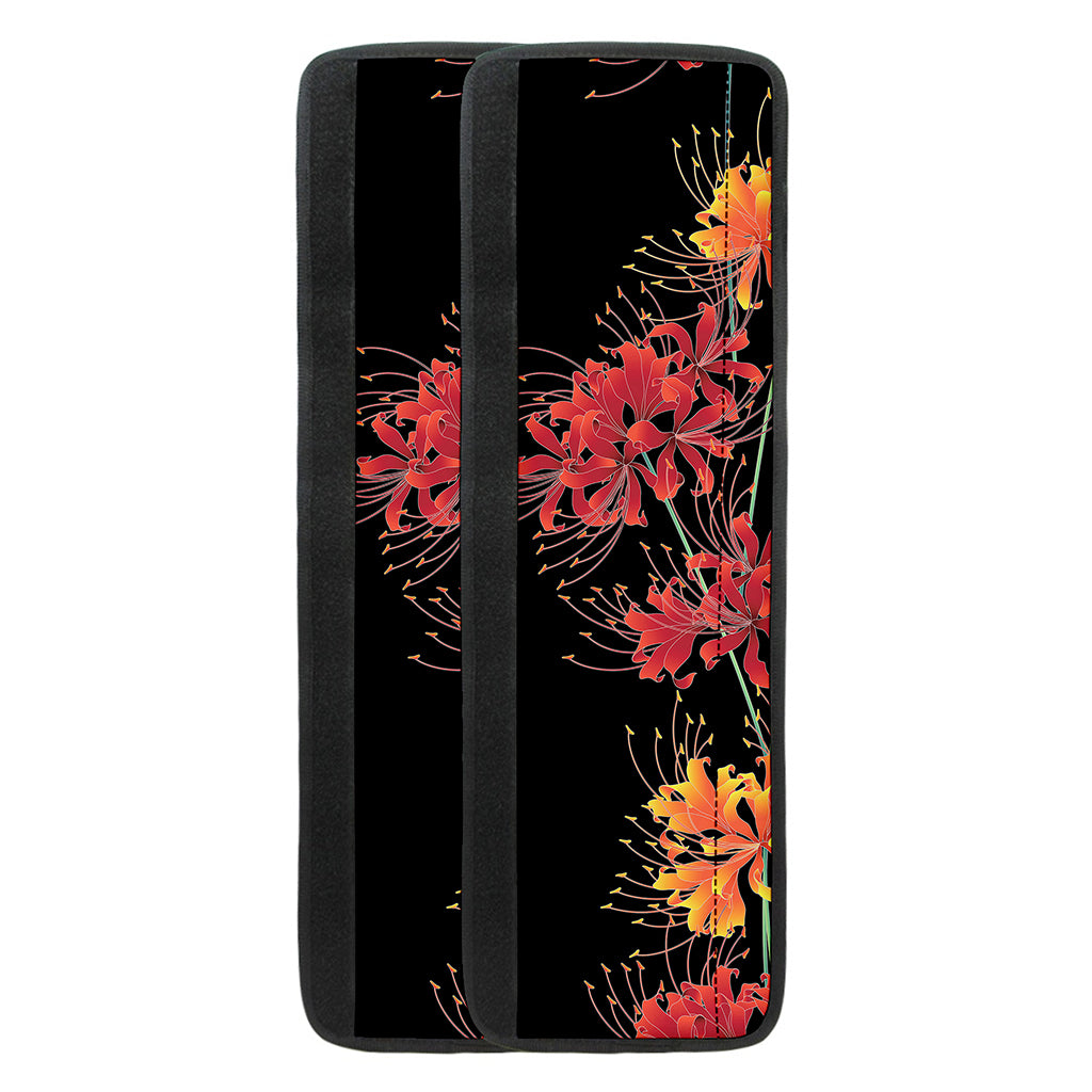 Red And Yellow Japanese Amaryllis Print Refrigerator Handle Covers