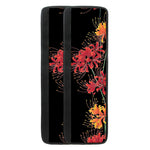 Red And Yellow Japanese Amaryllis Print Refrigerator Handle Covers