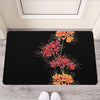 Red And Yellow Japanese Amaryllis Print Rubber Doormat