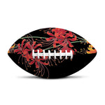 Red And Yellow Japanese Amaryllis Print Rugby Ball