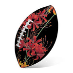 Red And Yellow Japanese Amaryllis Print Rugby Ball