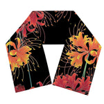 Red And Yellow Japanese Amaryllis Print Scarf
