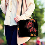 Red And Yellow Japanese Amaryllis Print Shoulder Strap Bible Bag
