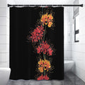 Red And Yellow Japanese Amaryllis Print Shower Curtain