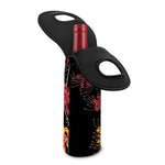 Red And Yellow Japanese Amaryllis Print Single Neoprene Wine Tote