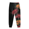 Red And Yellow Japanese Amaryllis Print Sweatpants