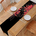 Red And Yellow Japanese Amaryllis Print Table Runner