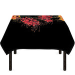 Red And Yellow Japanese Amaryllis Print Tablecloth