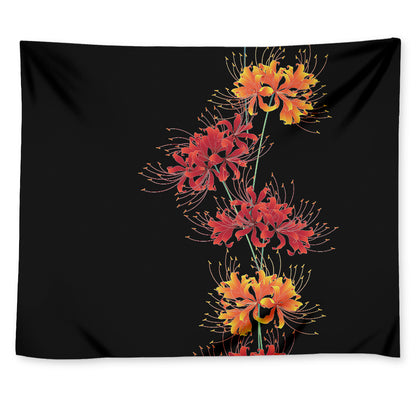 Red And Yellow Japanese Amaryllis Print Tapestry