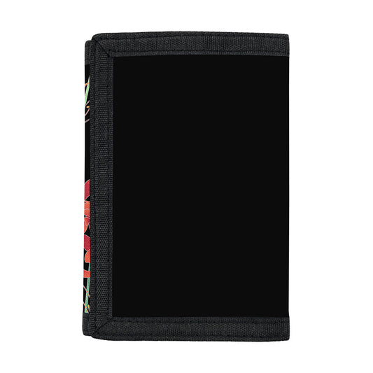 Red And Yellow Japanese Amaryllis Print Trifold Wallet