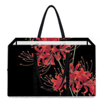 Red And Yellow Japanese Amaryllis Print Utility Tote Bag