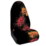 Red And Yellow Japanese Amaryllis Print Waterproof Car Seat Cover