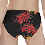 Red And Yellow Japanese Amaryllis Print Women's Panties