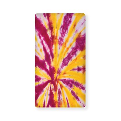 Red And Yellow Spider Tie Dye Print Baby Crib Sheet