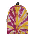 Red And Yellow Spider Tie Dye Print School Backpack
