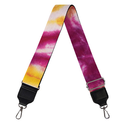 Red And Yellow Spider Tie Dye Print Bag Strap