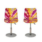 Red And Yellow Spider Tie Dye Print Bar Stool Covers