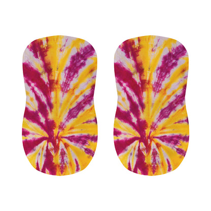 Red And Yellow Spider Tie Dye Print Bar Stool Covers