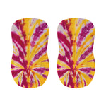Red And Yellow Spider Tie Dye Print Bar Stool Covers