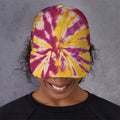 Red And Yellow Spider Tie Dye Print Baseball Cap
