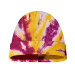 Red And Yellow Spider Tie Dye Print Beanie