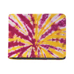 Red And Yellow Spider Tie Dye Print Bifold Wallet