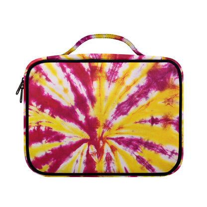 Red And Yellow Spider Tie Dye Print Briefcase Bible Bag