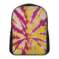 Red And Yellow Spider Tie Dye Print Casual Backpack