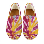 Red And Yellow Spider Tie Dye Print Casual Shoes