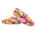 Red And Yellow Spider Tie Dye Print Casual Shoes