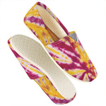 Red And Yellow Spider Tie Dye Print Casual Shoes