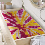 Red And Yellow Spider Tie Dye Print Changing Pad Cover