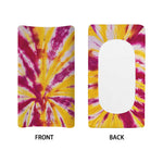 Red And Yellow Spider Tie Dye Print Changing Pad Cover