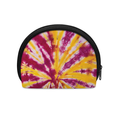 Red And Yellow Spider Tie Dye Print Coin Purse