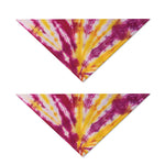 Red And Yellow Spider Tie Dye Print Dog Bandana