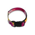 Red And Yellow Spider Tie Dye Print Dog Collar