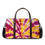 Red And Yellow Spider Tie Dye Print Duffle Bag