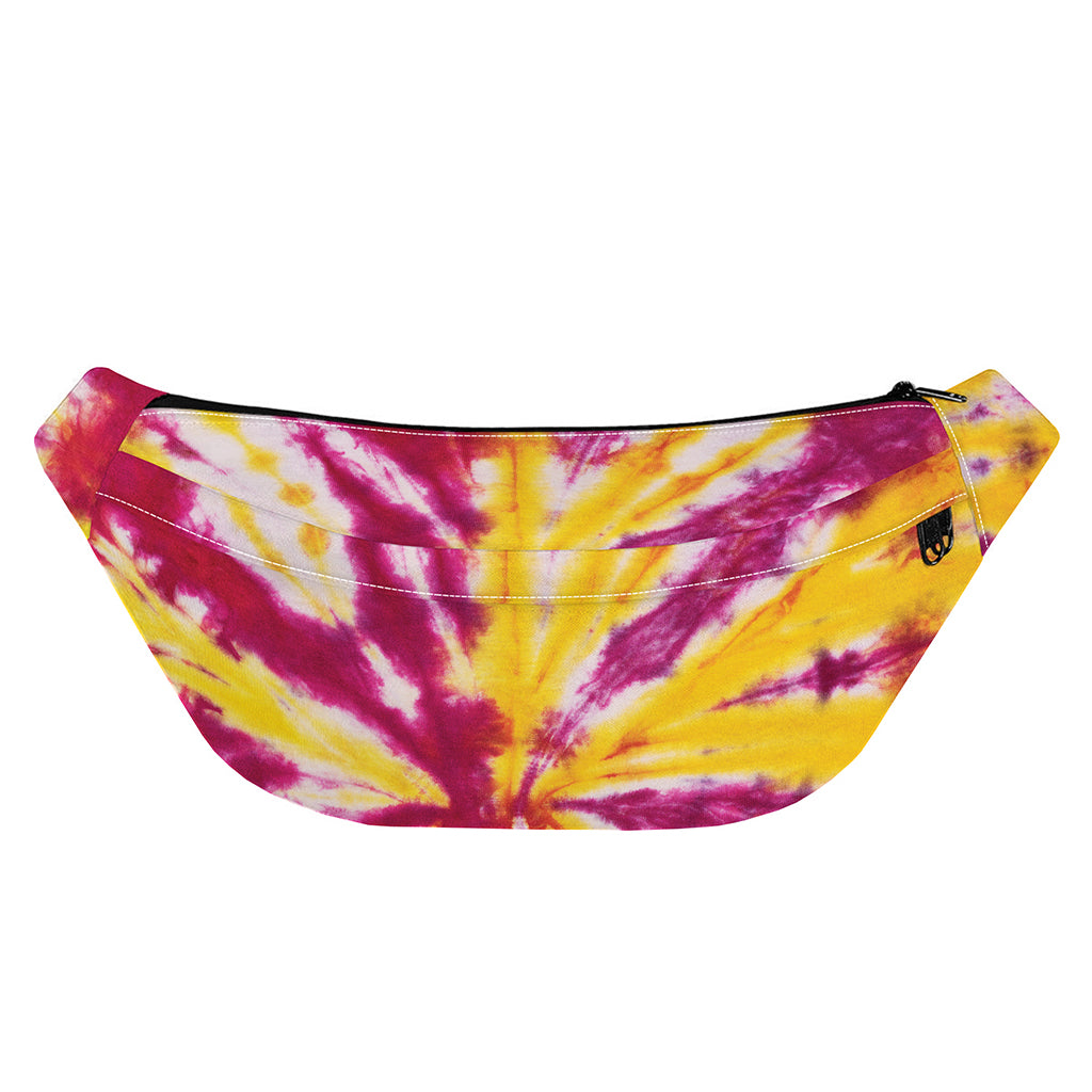 Red And Yellow Spider Tie Dye Print Fanny Pack