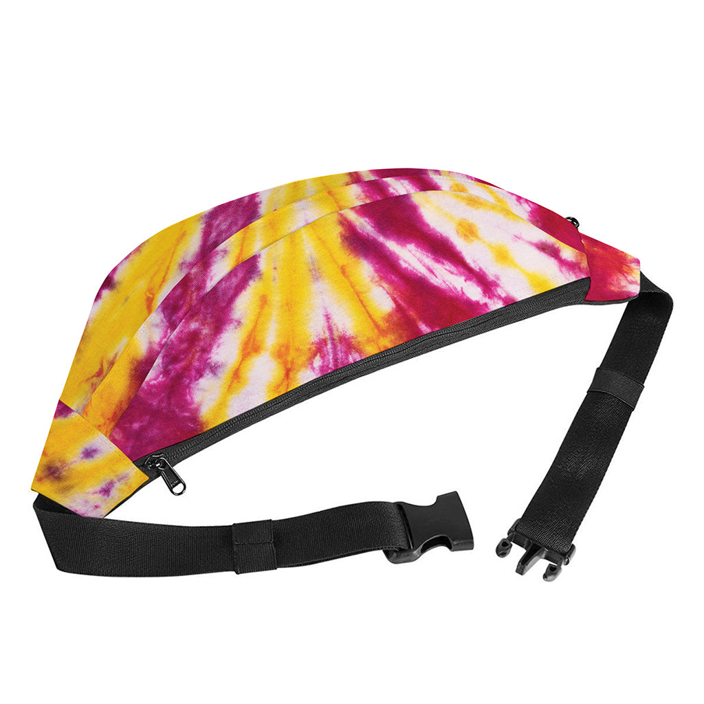 Red And Yellow Spider Tie Dye Print Fanny Pack