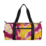 Red And Yellow Spider Tie Dye Print Gym Bag