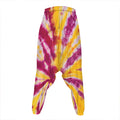Red And Yellow Spider Tie Dye Print Hammer Pants