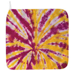Red And Yellow Spider Tie Dye Print Hand Towel
