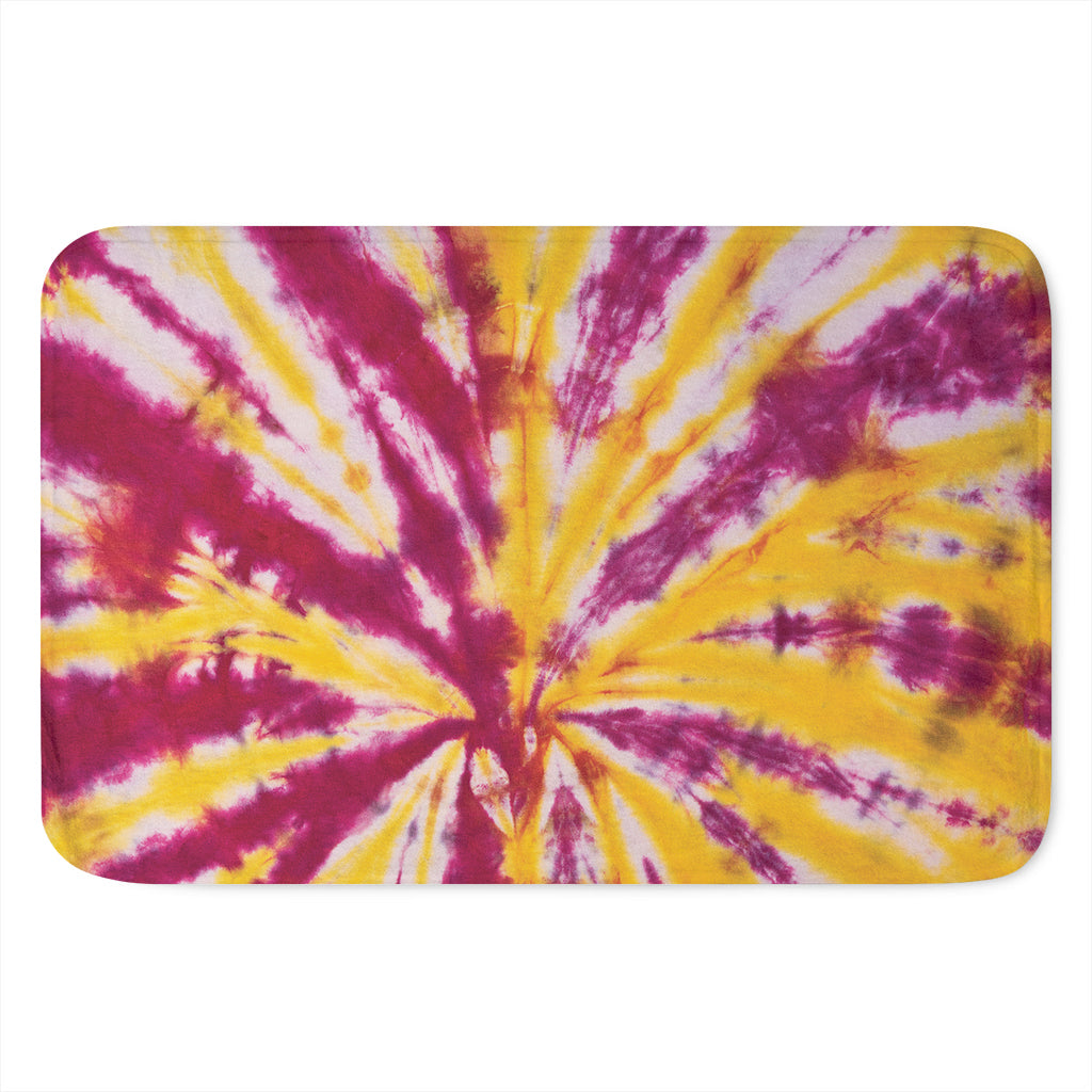 Red And Yellow Spider Tie Dye Print Indoor Door Mat