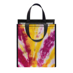 Red And Yellow Spider Tie Dye Print Insulated Lunch Tote