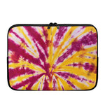 Red And Yellow Spider Tie Dye Print Laptop Sleeve