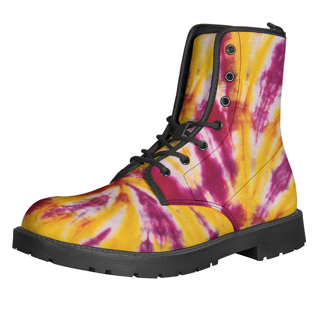 Red And Yellow Spider Tie Dye Print Backpack