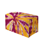 Red And Yellow Spider Tie Dye Print Leather Tissue Box Cover
