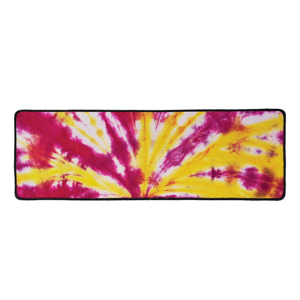 Red And Yellow Spider Tie Dye Print Long Kitchen Mat
